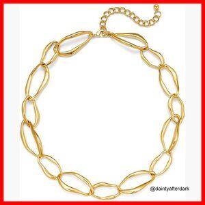 Chunky Gold Chain Necklace Cuban Link Paperclip Choker